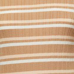 Louis Vuitton Beige Striped Wool Round Neck Jumper M