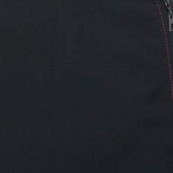 Pre Owned Louis Vuitton Black Nylon Zip Front Mini Skirt S