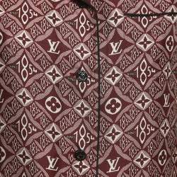 Louis Vuitton Burgundy 1854 Printed Silk Pajama Shirt XS