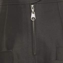 Pre Owned Louis Vuitton Black Wool Blend Wide Leg Trousers M