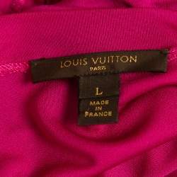 Louis Vuitton Pink Jersey Elasticated Hem Top L