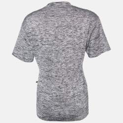 Louis Vuitton Grey Cotton & Silk Knit T-Shirt M