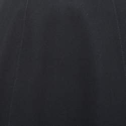 Pre Owned Louis Vuitton Vintage Black Wool Mid-Length Skirt S