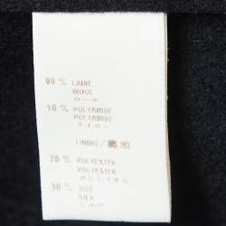 Pre Owned Louis Vuitton Vintage Black Wool Mid-Length Skirt S