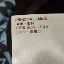 Louis Vuitton Black/Blue Printed Silk Midi Dress L