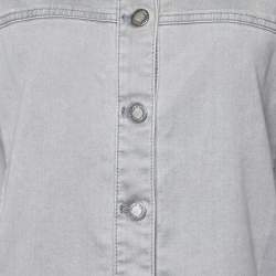 Louis Vuitton Grey Cotton Monogram Quilted Button Front Jacket L