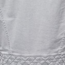 Louis Vuitton Grey Cotton Monogram Quilted Button Front Jacket L
