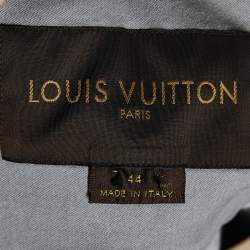 Louis Vuitton Grey Cotton Monogram Quilted Button Front Jacket L