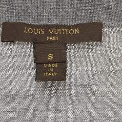 Louis Vuitton Grey Cashmere & Silk Knit Buttoned Cardigan S