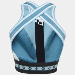Louis Vuitton Blue Logo Monogram Nylon Active Wear Set S