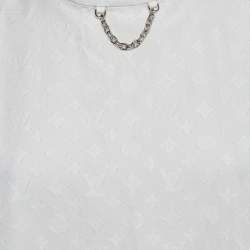 Louis Vuitton Paris White LV Monogram Jacquard Loose Fit Blouse M