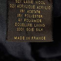 Louis Vuitton Black Lurex Wool Pea Coat M