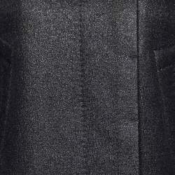 Louis Vuitton Black Lurex Wool Pea Coat M