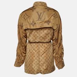Louis Vuitton Brown Monogram Nylon Zip Front Windbreaker Jacket L