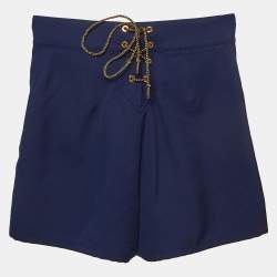 Louis Vuitton Navy Button Detailed Shorts S