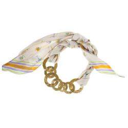 Louis Vuitton Martelé Gold-Tone Silk Necklace