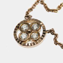 Louis Vuitton 18K Pink Gold Diamond Pandantif Blossom