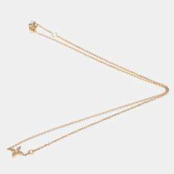 Louis Vuitton 18K Pink Gold Diamond Pendentif Monogram Idylle Pendant Necklace