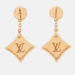 Louis Vuitton Color Blossom BB Pink Mother of Pearl Diamond 18k Rose Gold Earrings