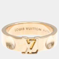 Louis Vuitton 18k Pink Gold Berg Empreinte Band Ring