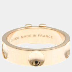 Louis Vuitton 18k Pink Gold Berg Empreinte Band Ring