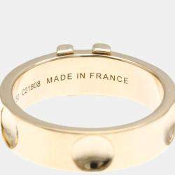 Louis Vuitton 18k Pink Gold Berg Empreinte Band Ring