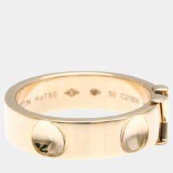 Louis Vuitton 18k Pink Gold Berg Empreinte Band Ring