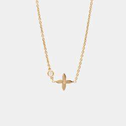 Louis Vuitton 18K Pink Gold Pendant Monogram Idylle Diamond Necklace 