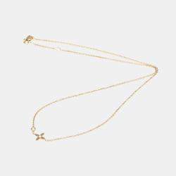 Louis Vuitton 18K Pink Gold Pendant Monogram Idylle Diamond Necklace 