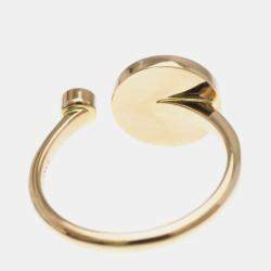 Louis Vuitton Sun Blossom 18K Rose Gold Diamond Mother of Pearl Band Ring EU 50