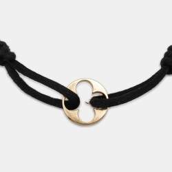 Louis Vuitton Empreinte Black Cord 18K Yellow Gold Bracelet