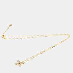 Pre Owned Louis Vuitton Star Blossom 18K Pink Gold Diamond Pendant Necklace