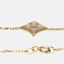 Pre Owned Louis Vuitton Star Blossom Pink Gold 18K Diamond Mother Of Pearl Charm Bracelet