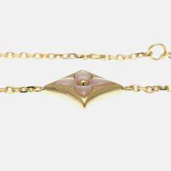 Pre Owned Louis Vuitton Star Blossom Pink Gold 18K Diamond Mother Of Pearl Charm Bracelet