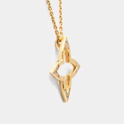 Pre Owned Louis Vuitton Ombre Blossom Diamonds 18K  Pink Gold Diamond Pendant Necklace 