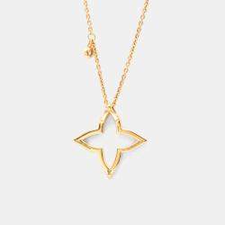 Pre Owned Louis Vuitton Ombre Blossom Diamonds 18K  Pink Gold Diamond Pendant Necklace 