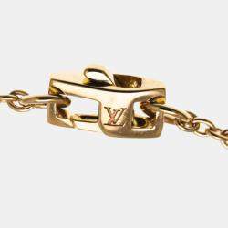 Pre Owned Louis Vuitton Sun Nacle Pink Gold 18K Mother Of Pearl Pendant Necklace 