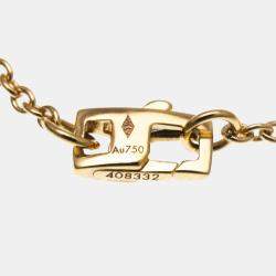 Pre Owned Louis Vuitton Sun Nacle Pink Gold 18K Mother Of Pearl Pendant Necklace 