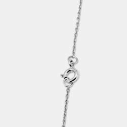Pre Owned Louis Vuitton Blossom BB Grey Mother of Pearl 18k White Gold Necklace