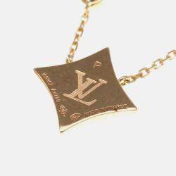 Pre Owned Louis Vuitton Pandantif Star Blossom Bb Pink Gold 18K Diamond Mother Of Pearl Pendant Necklace Pink Gold
