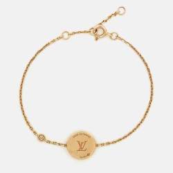 Pre Owned Louis Vuitton Color Blossom BB Diamond Malachite 18k Rose Gold Bracelet