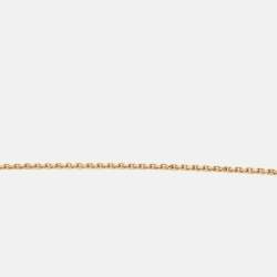 Pre Owned Louis Vuitton Color Blossom BB Malachite Diamond 18k Rose Gold XL Medallion Necklace