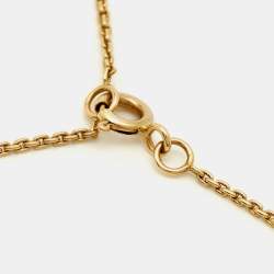 Pre Owned Louis Vuitton LV Volt Diamond 18k Yellow Gold Small Model Necklace