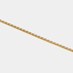 Pre Owned Louis Vuitton LV Volt Diamond 18k Yellow Gold Small Model Necklace