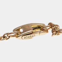 Pre Owned Louis Vuitton Brasserie Monogram Saint Nacr Shell Bracelet Pink Gold 18K Mother Of Pearl Charm Bracelet Pink Gold