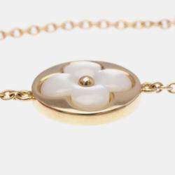 Pre Owned Louis Vuitton Brasserie Monogram Saint Nacr Shell Bracelet Pink Gold 18K Mother Of Pearl Charm Bracelet Pink Gold
