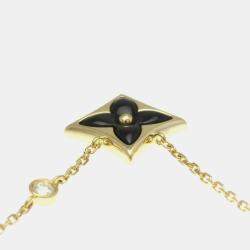 مملوكة مسبقًا Louis Vuitton Pandantif Star Blossom BB Onyx Diamond Yellow Gold 18K Diamond Onyx Women Men Fashion Pendant Necklace Gold