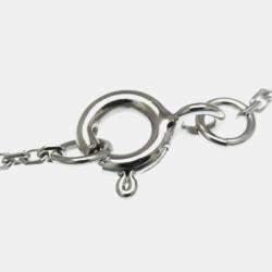 Pre Owned قلادة لويس فيتون ستار بلوسوم بي بي أونيكس ألماس ذهب أبيض 18 قيراط سلسلة ألماس أونيكس فضية