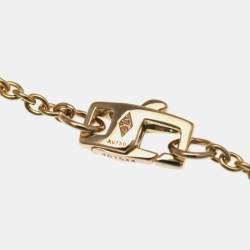 Pre Owned Louis Vuitton Monogram Sun MOP Pink Gold 18K Mother Of Pearl Men Women Fashion Pendant Necklace Pink Gold