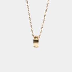 Pre Owned Louis Vuitton Empreinte Necklace Pink Gold (18K) No Stone Pendant Necklace (Pink Gold)